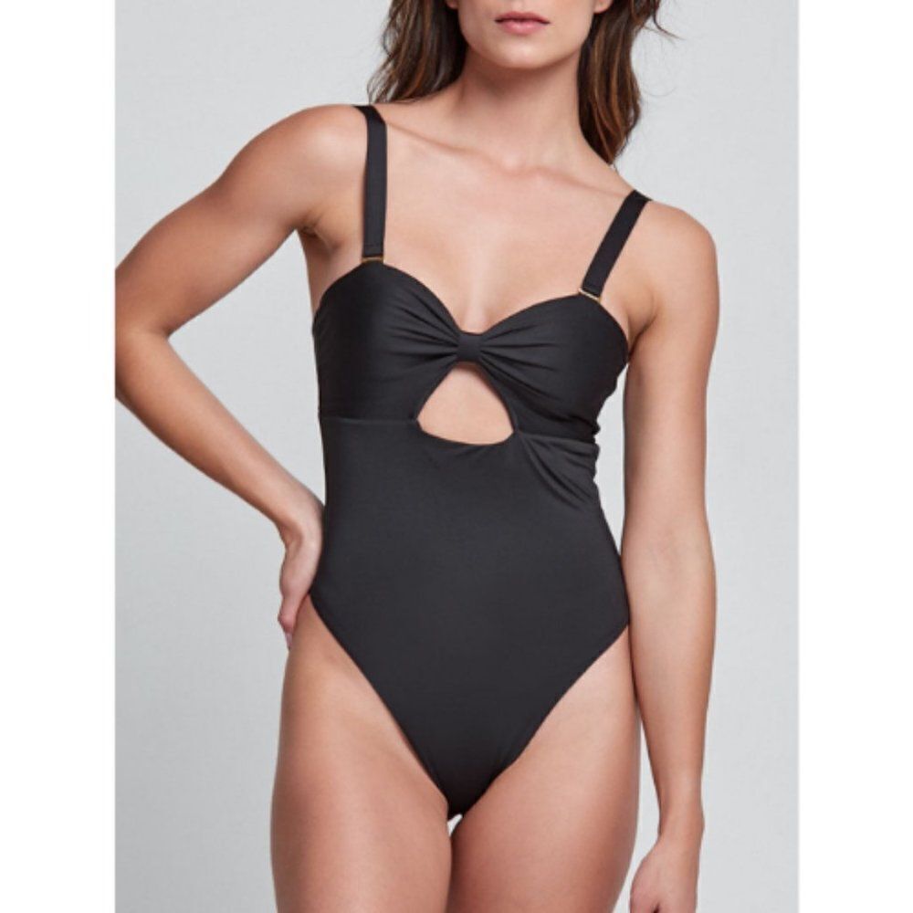 Boamar Women's Flavia Black One Piece Swimsuit sz Large